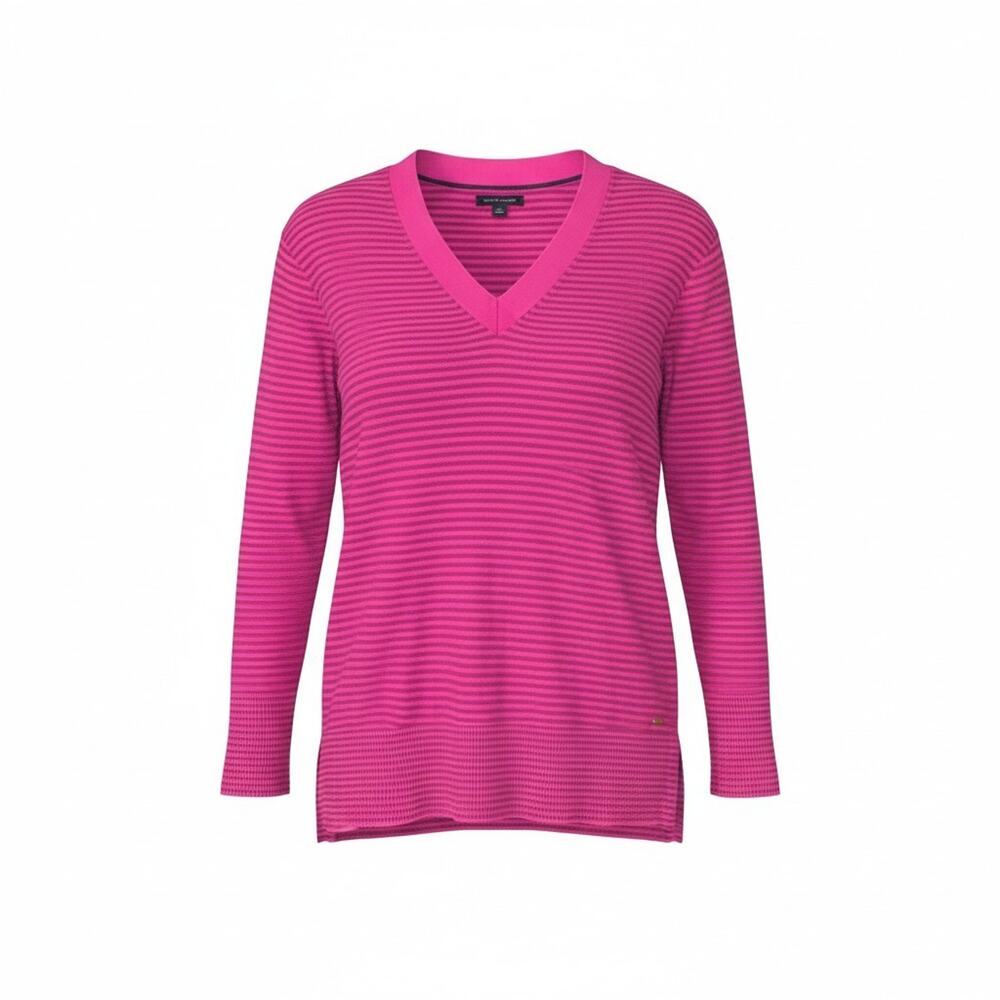 VTG Tommy Hilfiger Women's Pink And Purple Knit Long Sleeve Shirt Size Small - Picture 1 of 15